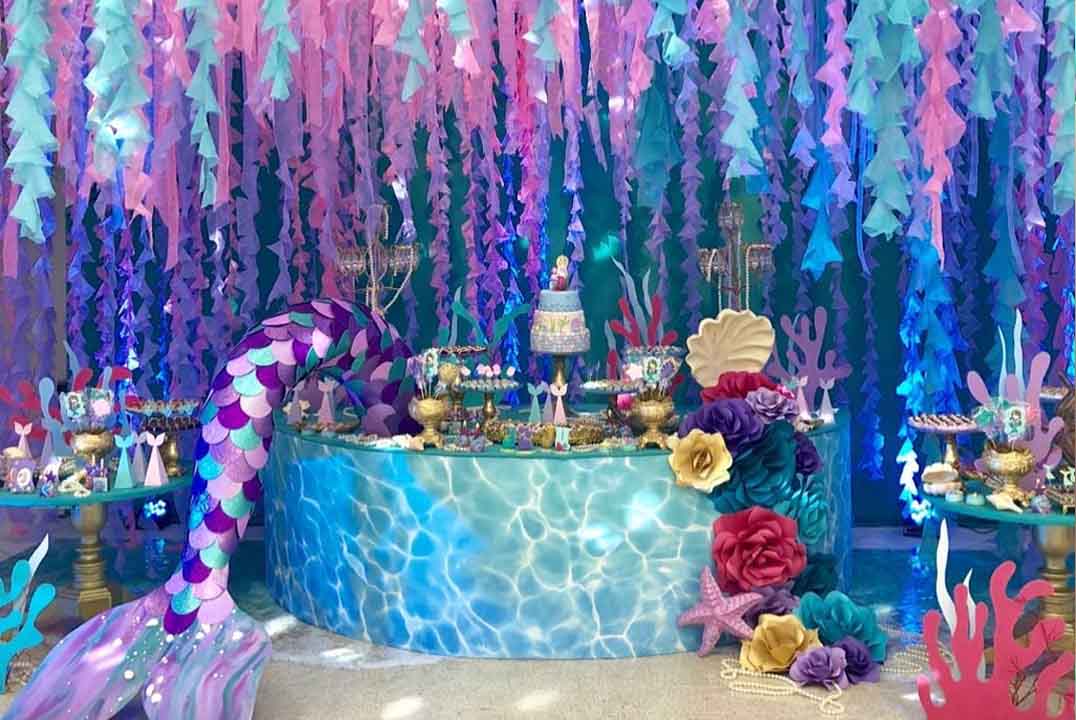Mermaid.theme.birthday.party.organizers.caketable.delhi.chandigarh